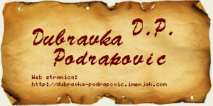 Dubravka Podrapović vizit kartica